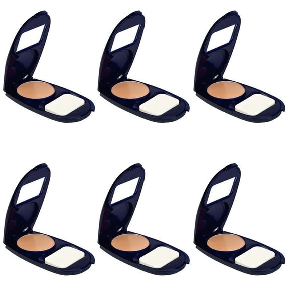 Pack of (6) CoverGirl Aquasmooth SPF 20 Compact Foundation, 730 Classic Beige, 0.4 Ounce