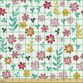 thumbnail image 2 of Floral Upholstery Fabric by the Yard, Wild Meadow Flowers and 3 Leaf Clovers in Continuous Scandinavian Style, Decorative Fabric for DIY and Home Accents, Multicolor by Ambesonne, 2 of 5