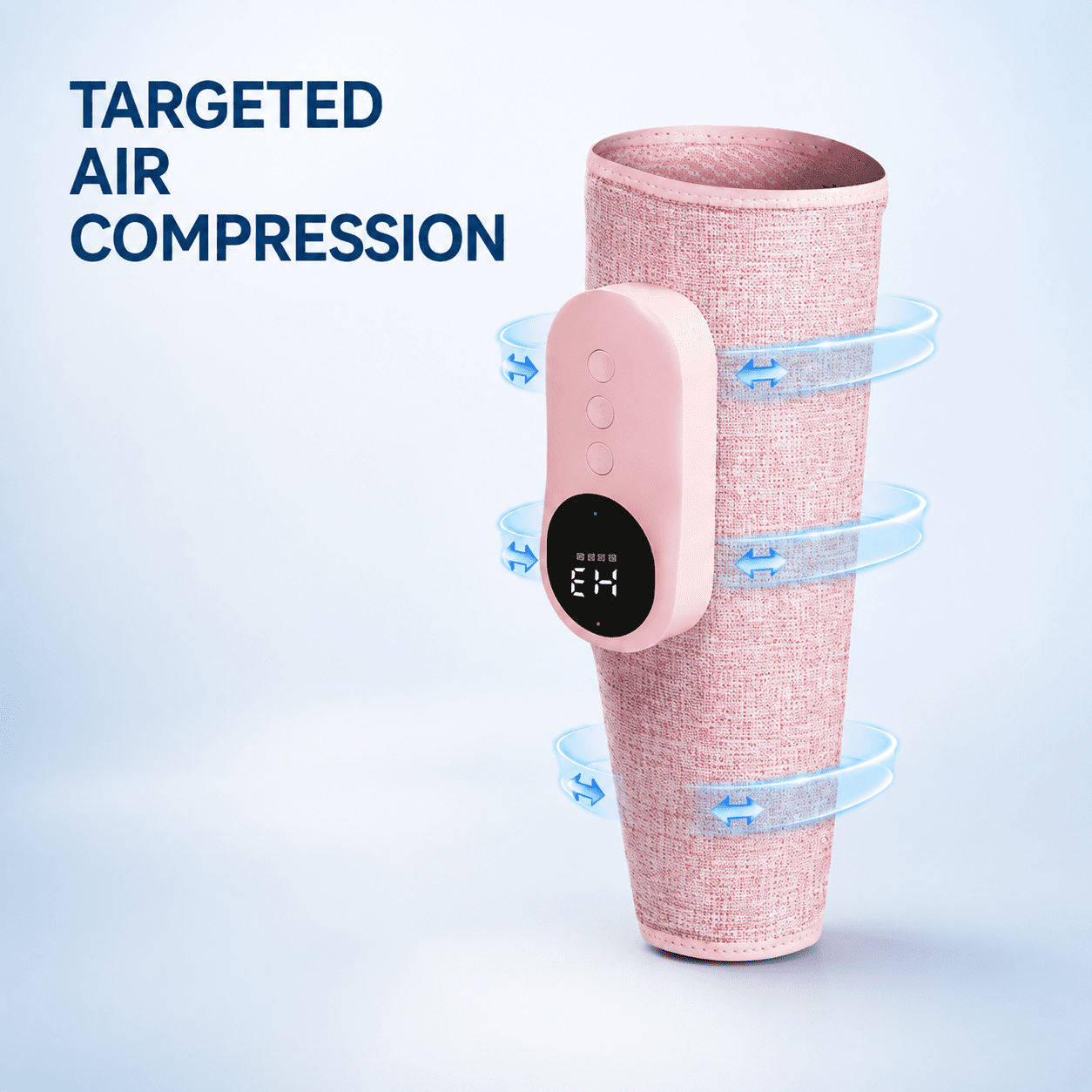 Air Compression Leg Massager with Heat, 360 Degree Full Wrap Calf and Thigh Massager, Wireless Portable Electric Foot and Calf Boot with Digital Touch Screen for Muscle Fatigue Relief