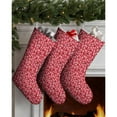 thumbnail image 3 of 3 Pcs Christmas Stockings,Red Christmas HO Pattern Stockings Christmas,14.8'' Xmas Stockings,Christmas Party Favors,Christmas Party Decorations,Christmas Stockings Personalized, 3 of 5