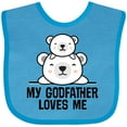 thumbnail image 3 of Inktastic My Godfather Loves Me Godson Bear Boys or Girls Baby Bib, 3 of 4