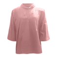 thumbnail image 4 of Hiiyo T-Shirt pour Femme Grande Taille à Manches 3/4, Col Ras du Cou, T-Shirt Ample Décontracté (S-TTTG), 4 of 4