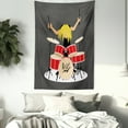 thumbnail image 3 of Drums Tapestry, Cool Calligraphic Layout of a Young Boy Rock and Roll Performance, Wall Hanging for Bedroom Living Room Dorm Decor, 60W X 80L Inches, Dark Taupe and Multicolor, by Ambesonne, 3 of 5