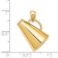 thumbnail image 4 of FJC Finejewelers 14k Yellow Gold Solid Polished 3d Large Megaphone Charm, 4 of 7