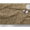 thumbnail image 2 of Soimoi Brown Cotton Voile Fabric Saying Nothing Sometimes Says The Most Quotes Decor Fabric Printed Yard 42 Inch Wide, 2 of 3