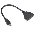 thumbnail image 4 of Adaptador y convertidor de Cable divisor 1080P Yashi 1 macho a 2 hembra color negro, 4 of 5