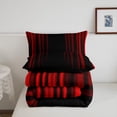 thumbnail image 5 of Erosebridal Abstract Ombre Comforter Set Teens Red and Black Bedding Set Room Decor 3Pcs King Size, 5 of 8