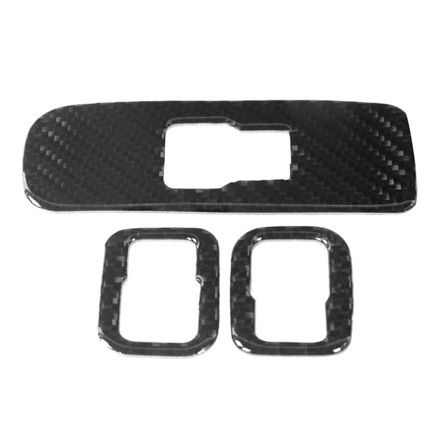 Cubierta embellecedora de Panel de botón de interruptor de ventana, decoración de fibra de carbono, compatible con S60/V60RHD, 3 uds.