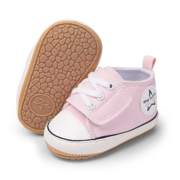 RVROVIC Baby Infant Shoes Canvas Soft Anti-Slip Sneakers 0-18M