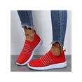 thumbnail image 4 of Frontwalk Womens Casual Shoes Slip On Sneakers Comfort Flats Work Breathable Sock Sneaker Women Non-Slip Walking Shoe Red 9.5, 4 of 4