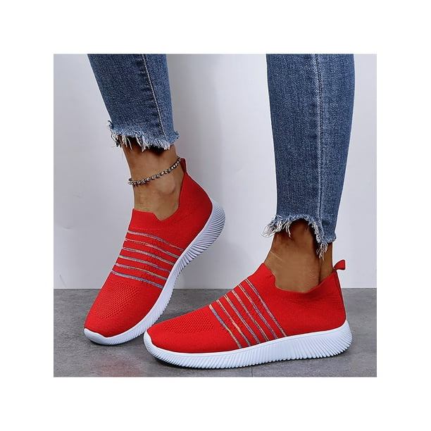 To increase Emulation abscess Avamo LADIES WOMENS SLIP ON SOCK WEDGE SNEAKERS CLASSIC JOGGING PUMPS SHOES  TRAINERS - Walmart.com
