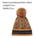 thumbnail image 2 of Gorro de lana para hombre y mujer, gorro de punto con diseño de patchwork y mezcla de lana, gorro cálido con diseño geométrico de diamantes, 2 of 5