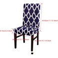 thumbnail image 2 of Stretchy Dining Chair Covers Set of 2, Elastic Kitchen Chair Slipcovers Removable Protective Cover Nonslip for Hotel Dining Room Ceremony Banquet Wedding Party (2 Pack, Navy Blue-BTC01), 2 of 8