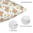 thumbnail image 3 of Pofeuu Kawaii Bear Print Double-sided plush pillowcase Square Throw Pillow Covers Pillows Cover for Living Room Bedroom Sofa Couch Cushion Cover（No pillow core）-22"x22", 3 of 7
