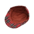 thumbnail image 5 of WITHMOONS Newsboy Flat Cap Tartan Check Plaid Outdoors Beret Hat YZ30078 (Red), 5 of 6