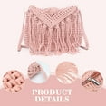 thumbnail image 5 of Retro Crochet Crossbody Shoulder Bag for Women Woven Fringe hobo bags Summer Beach Handmade Purse, 5 of 8
