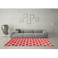 thumbnail image 3 of Ahgly Company Machine Washable Indoor Round Oriental Red Modern Area Rugs, 8' Round, 3 of 4