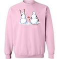 thumbnail image 2 of Inktastic Snowman Stickup with Hairdryer Adult Sweatshirt, 2 of 4
