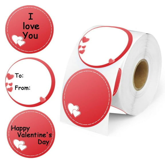 500pcs Direct Thermal Stickers 2 inch Happy Mother's Day Sticker Valentine's Day Labels Love Heart Stickers