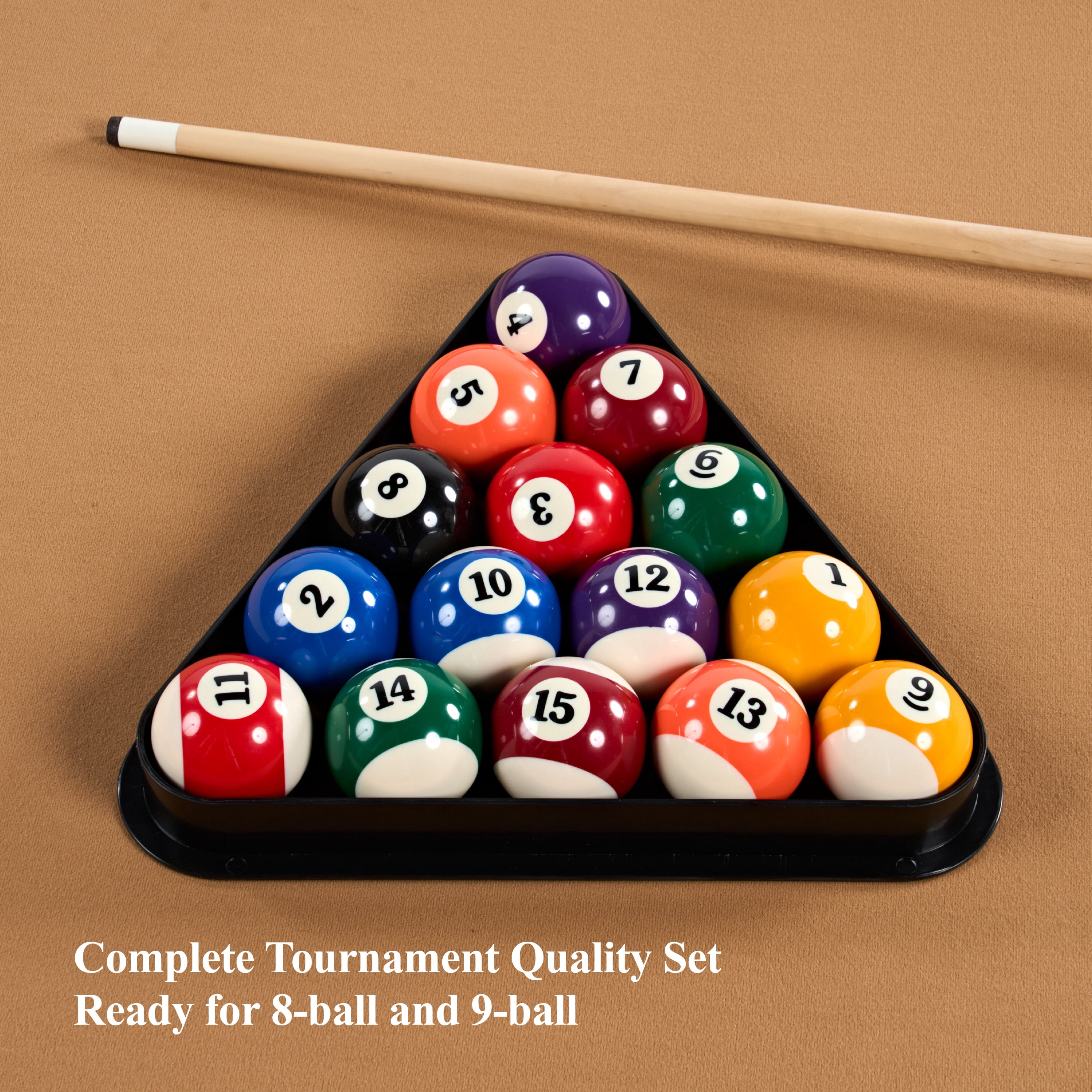 Barrington Billiards 16-Piece Regulation 2-1/4 inch Pool Ball Set with Triangle Rack