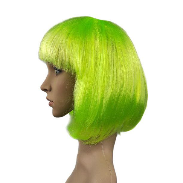 Peluca de color con cabeza ondulada, tocado, suministros para fiestas, peluca de estudiante, cabello corto