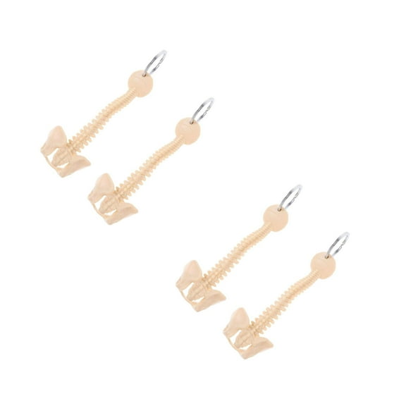 Masteelf 4 pcs  Realistic Human Spine Keychain Stylish Backpack Hanging Accessory Mini Spine Keyring Pendant For Anatomy Teaching And Medical Display
