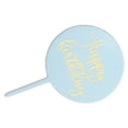 thumbnail image 2 of keepw DIY Cake Tool Cupcake Topper Self-Assembly Birthday Board Planting Flags Round Cakes Card Baking Decor Clear Lines Wedding Round/Blue, 2 of 7