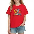 thumbnail image 4 of Juslio Girls Letter Pattern T Shirts Comfortable Breathable Crew, Neck Casual Short Sleeved Tops Shirts Sizes 2-18, 4 of 9