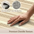 thumbnail image 6 of ODIKA 2'x3' Washable Throw Rug Boho Alternating Cream Band Interlocking Muted Tone Vintage Beige for Hallway, Study Room, Non-Slip Low Profile, Flatwoven, 6 of 7
