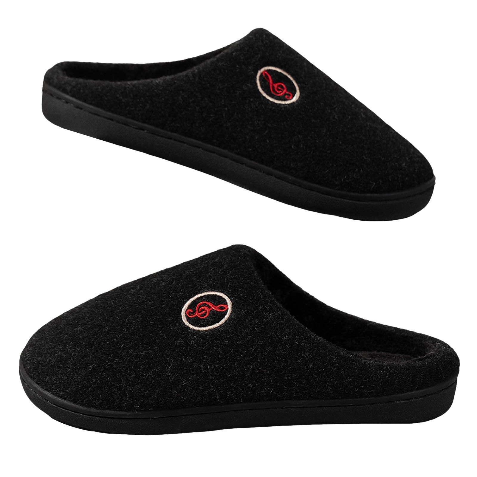 Pantoufles Femme Ouvertes En Feutre – Doublure Peluche – Mémoire De Forme – Confort Chaud Hiver