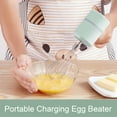 thumbnail image 6 of KWELLK Mini Wireless Hand Mixer, 20W Ultra Power Cordless Portable Kitchen Mixer Handheld Mixer With 3 Speed + 2 Stainless Steel Accessories Food Mixer for  whisking egg , Cream, Cake, 6 of 7