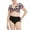 Brown, variant on Dvkptbk Swimwear Women Cover Ups for Swimwear Women Fashion Girls Bikini High waist Children Pringting Puff Sleeve Split Swimsuit