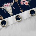 thumbnail image 4 of Homewish Bull Skull Blackout Curtains Set of 2 (52x84 Each) for Boys Girls,Western Theme Window Curtains,Chic Floral Rose Curtains and Drapes,Breathable Home Decor, 4 of 6
