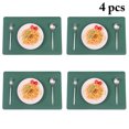 thumbnail image 3 of Coofit 4PCS Faux Leather Placemat Water & Oil Proof Rectangular Table Mat Dining Mat, 3 of 10