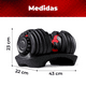 thumbnail image 2 of Mancuerna Pesa Ajustable 2.5-24Kg X-RUSH Set para Gym Fitness, 2 of 4