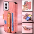 thumbnail image 3 of Compatible with Moto G Power 5G 2024 Wallet Case with RFID Blocking Card Holder,With Wrist Strap Kickstand, PU Leather Flip Case with Magnetic Closure, Shockproof Interior Protective Cover,Pink, 3 of 16