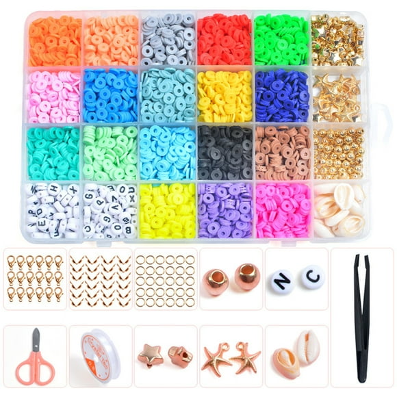 Clay Beads, and Letters Beads for DIY Jewelry Making Polymer Clay Beads Colorful 3954 Pcs