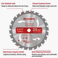 thumbnail image 6 of 6-1/2-inch Circular Saw Blades 24 Tooth & 60 Tooth, Carbide Tipped Teeth, TCT Saw Blades with 5/8” Arbor, Circular Saw Blade Set for Cutting Various Wood, Plastic and Composite Materials, 6 of 8