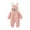Pink, variant on Toddler Baby Boys Girls Jumpsuit Hoodie Romper Long Sleeve One Piece Outfits Newborn Infant Winter Plush Warm Romper Hoody Coat