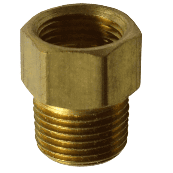 Brass Inverted Flare Brake Line Adapter Fitting 3/8 NPT Male to 5/8-18 Female