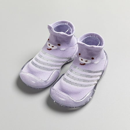 

QWZNDZGR New Summer Newborn Baby Socks Shoes Cute Ice Silk Sandals Soft Sole Boys Girls Toddler Indoor First Walkers Infant Sneakers