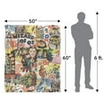 thumbnail image 5 of LOGOVISION The Wizard of Oz All Over Character Print 2 Silky Touch Sherpa Back Super Soft Throw Blanket, 5 of 5