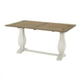 thumbnail image 4 of Martin Svensson Home Napa Pedestal Flip Top Sofa Table, White Stain and Reclaimed Natural, 4 of 11