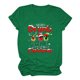 thumbnail image 2 of Fiudx Liquidación de Ofertas Flash Top de Manga Corta con Cuello Redondo y Estampado Navideño a La Moda para Mujer, 2 of 3