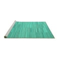 thumbnail image 2 of Ahgly Company Machine Washable Indoor Round Abstract Turquoise Blue Contemporary Area Rugs, 8' Round, 2 of 4