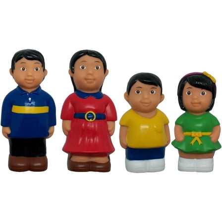 Get Ready Kids Play Figures, 5 Inches, Asian Family, Set of 4