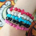 thumbnail image 2 of Baohd Bracelet Turquoise Durable Perles en Pierre Naturelle Idée Cadeau Bracelet en Pierre Naturelle Rouge, 2 of 6