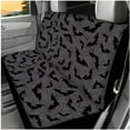 thumbnail image 3 of Pzuqiu 14 Pcs Auto Interior Covers Front Saddle Blanket Rear Split Bench Cover Steering Wheel Center Console Cushion Pad Shoulder Strap Pads Seat Headrest Coasters Keychain Bats Spider Web Pattern, 3 of 7