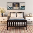 thumbnail image 2 of SESSLIFE Twin Size Platform Bed with Headboard and Footboard, Espresso, 2 of 10