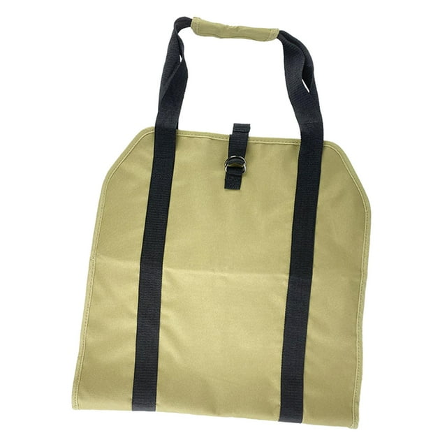 Heavy Duty Log Carrier Tote Woodpile Rack with Handles Oxford Cloth Firewood light khaki